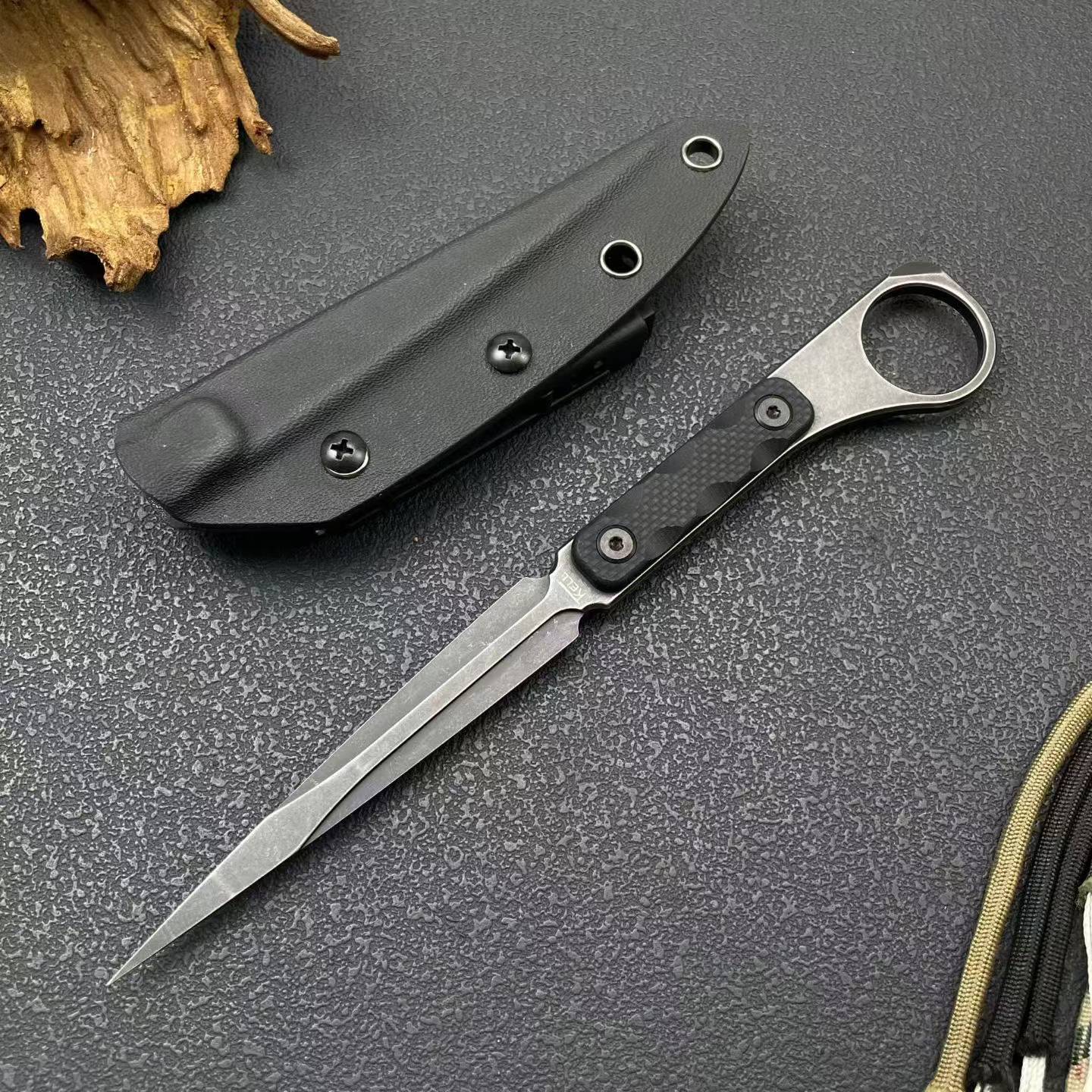 8'' New M390 Steel Blade G10  Handle Camping Outdoor Utility Tactics Hunting Knife