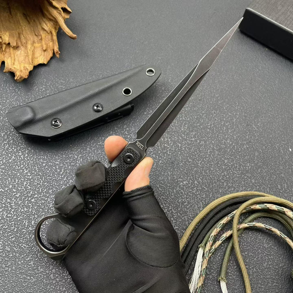 8'' New M390 Steel Blade G10  Handle Camping Outdoor Utility Tactics Hunting Knife