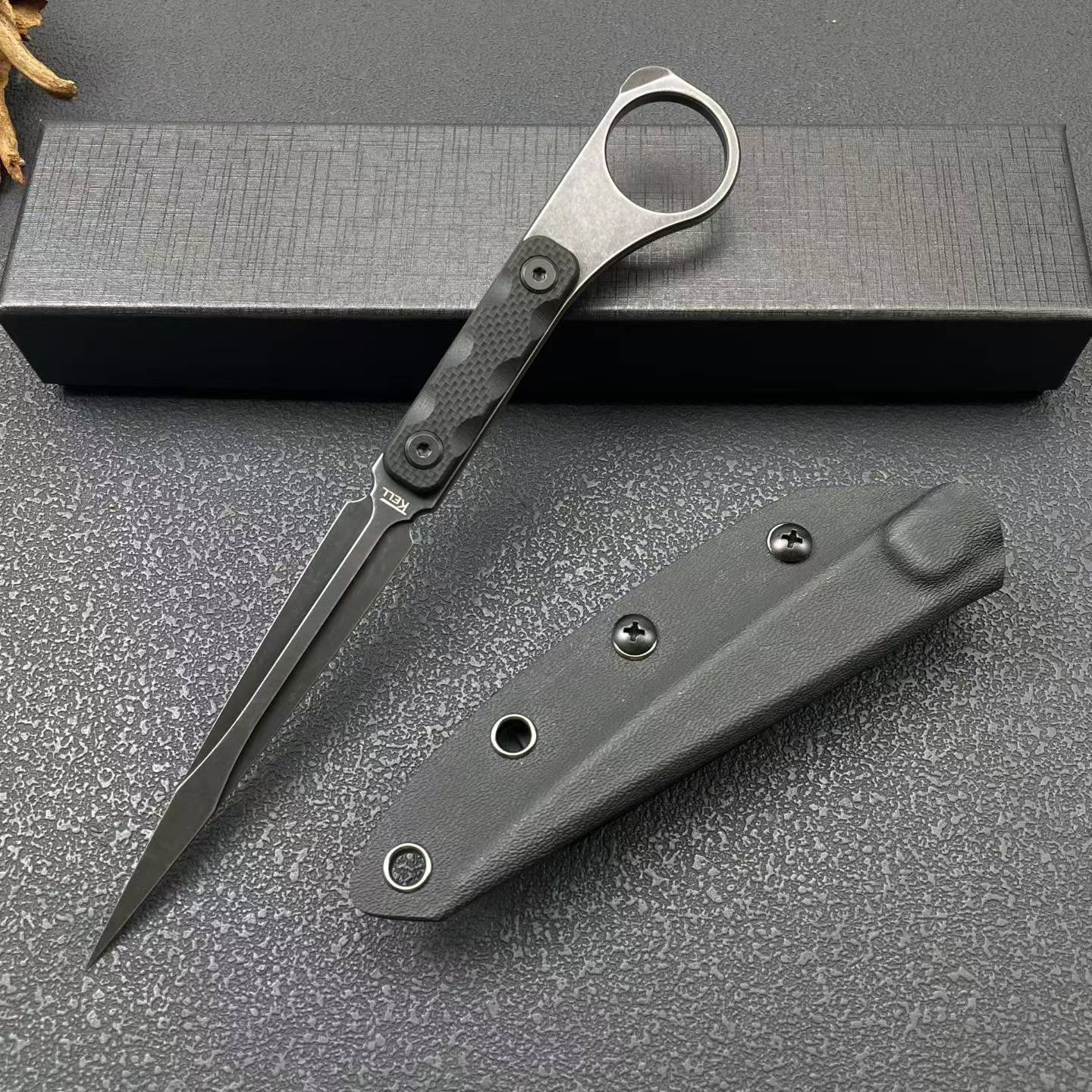 8'' New M390 Steel Blade G10  Handle Camping Outdoor Utility Tactics Hunting Knife