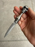 New Double Edge Damascus Steel 316 Steel Handle Hunting Knife