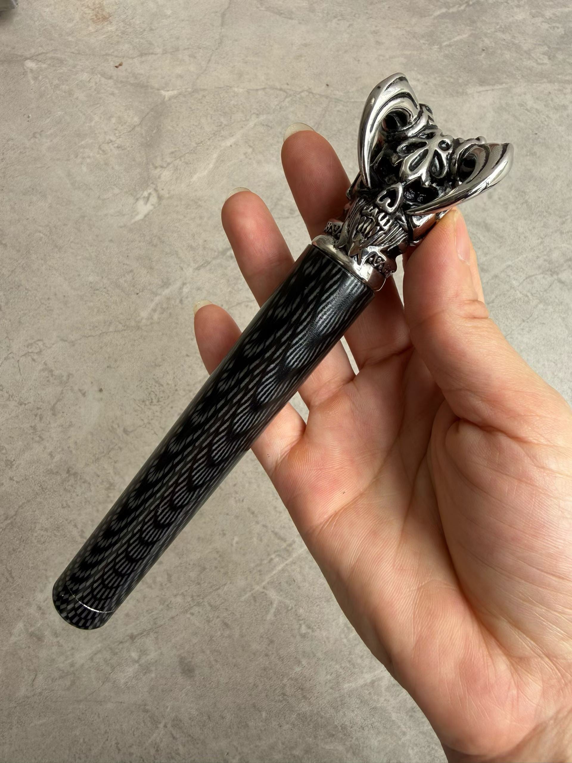 New Double Edge Damascus Steel 316 Steel Handle Hunting Knife