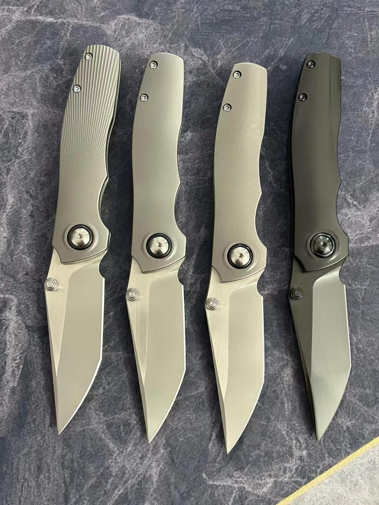 7.28" New Fast Opening 10Cr15CoMoV Steel Blade Full T4C Titanium Handle Pocket Camping Utility Folding Knife