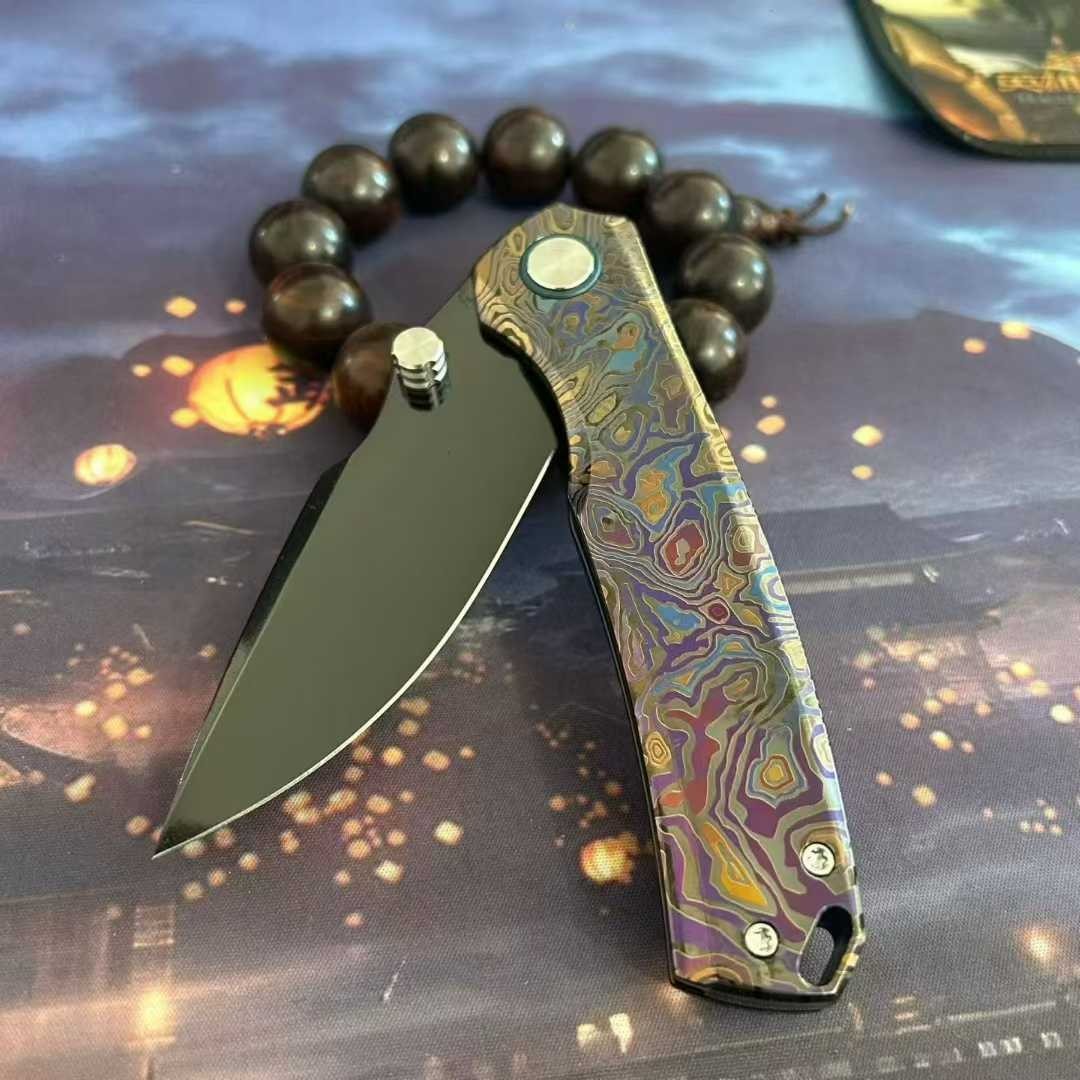 8.5'' New VG10 Blade Full T4C Titanium Handle  Camping Outdoor  Folding Knife VTF63