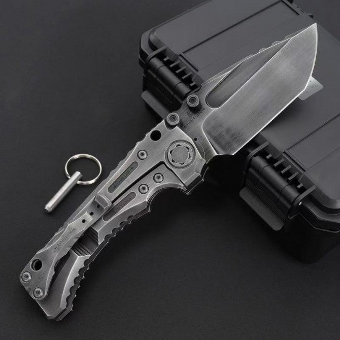 9" New CNC Large Z-Wear Steel Blade T4C Handle Outdoor Folding Knife VTF101