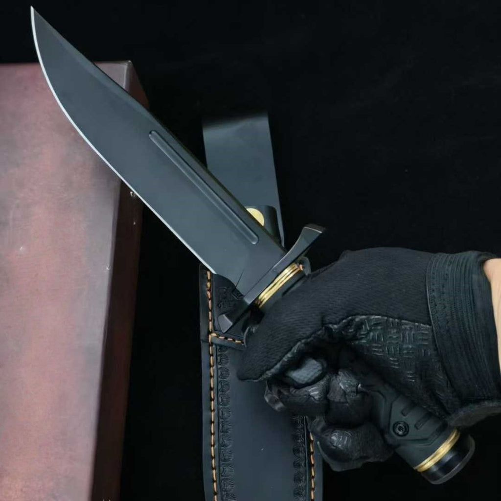 1095Cro-Van Fixed Blade Rubber handle Full Tang Collection Outdoor Knife VTH184