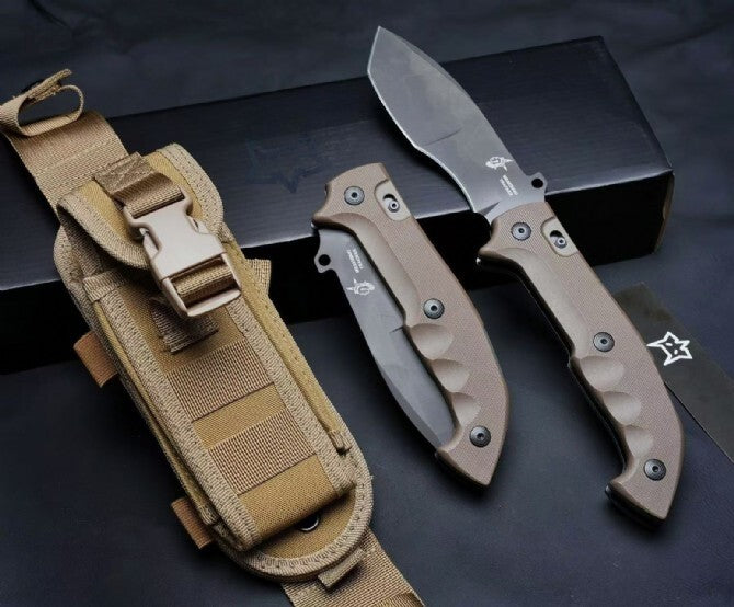 12" New Large N690 Blade Survival Nylon Fiber Glass Handle Folding Knife VTF500