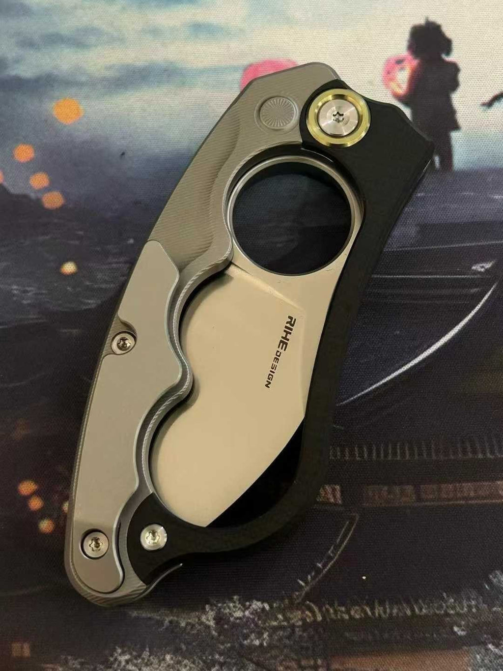 New Manual Folding Knife D2 Steel Blade T4C Alloy + G10 Handle PocketKnife