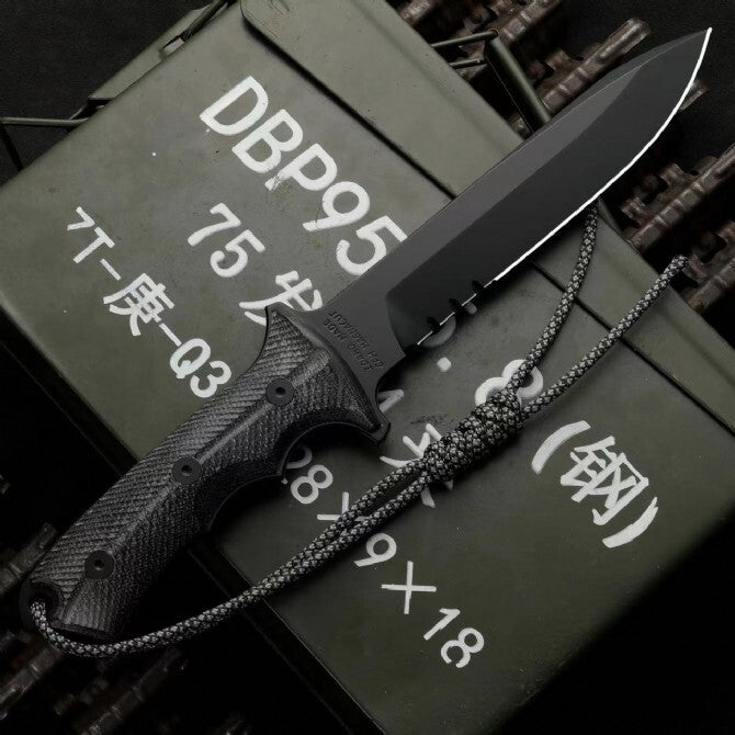 New CPM-magnacut Fixed Blade Linen Handle Collection Outdoor Tool  Knife VTH118