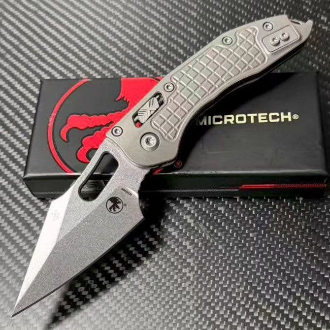 8.5'' New Stone Wash M390 Blade Full T4C Titanium Handle  Outdoor Folding Knife VTF64