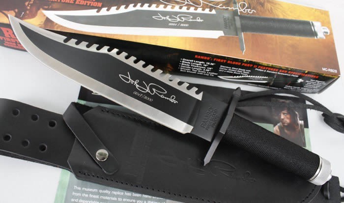 New Rambo 1/2 Hand Signed Version Camping Outdoor Utility Tool Knife VTH38