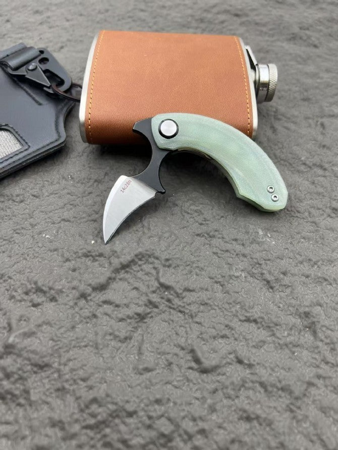 3'' New Mini 14C28N Steel Blade G10 Handle OutdoorEDCPocket Folding Knife VTF33