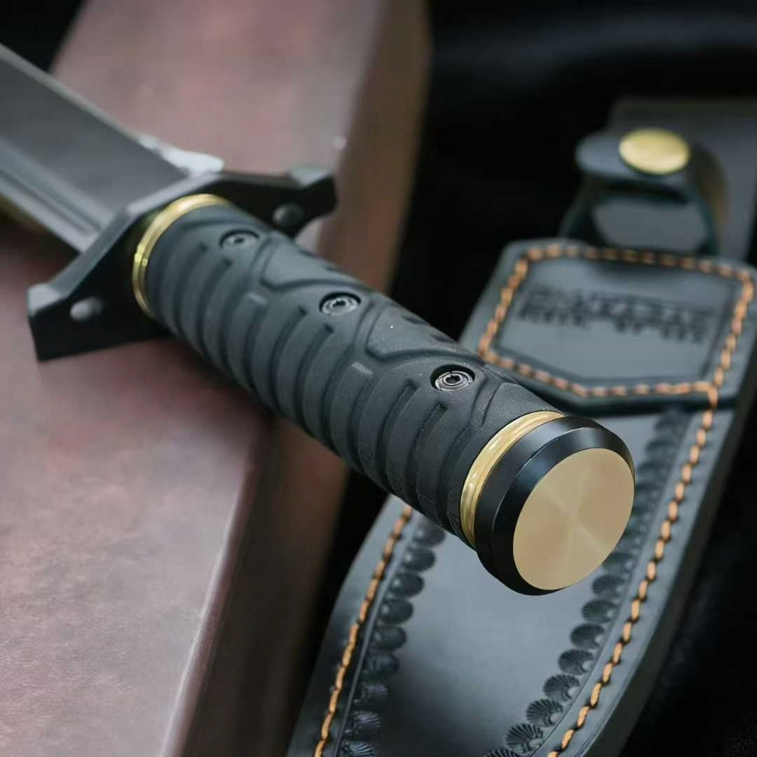 1095Cro-Van Fixed Blade Rubber handle Full Tang Collection Outdoor Knife VTH184
