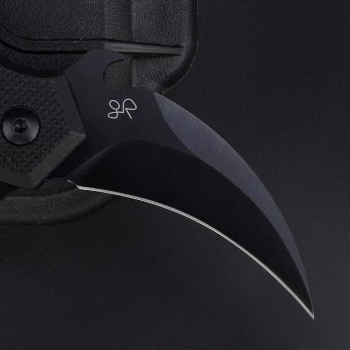 7''New Fast Opening N690 Blade Fiberglass Handle Folding Karambit Claw Knife C08