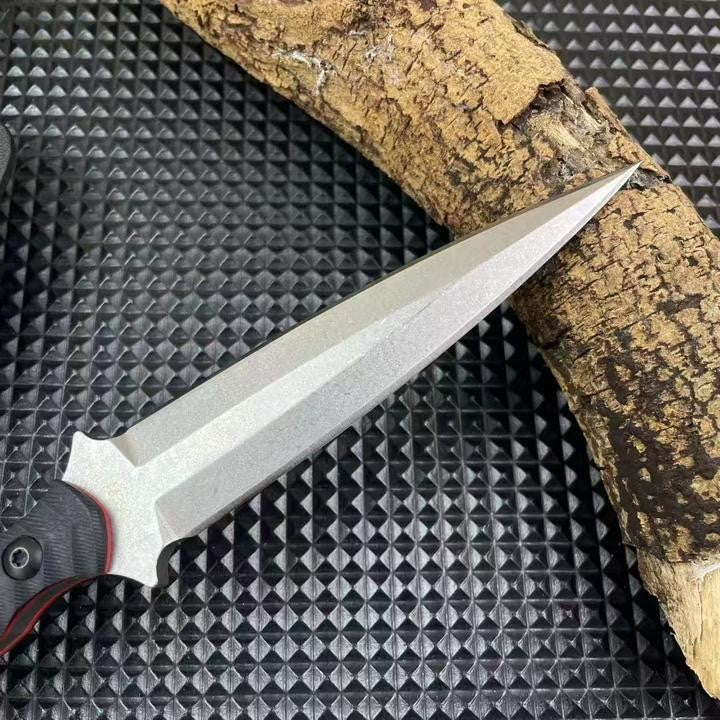 8'' New Double Edge M390 Blade G10 Handle Tactics Dagger Hunting Knife VTH44