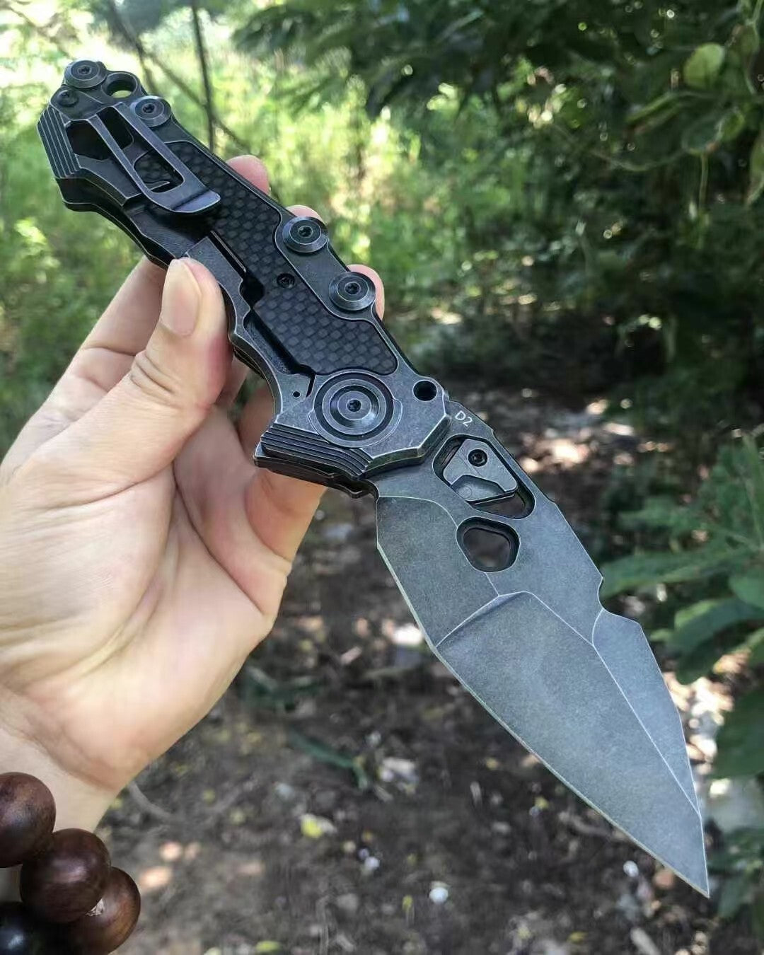 9'' New D2 Blade Steel Handle Camping Outdoor Utility Tool Folding Knife DF29