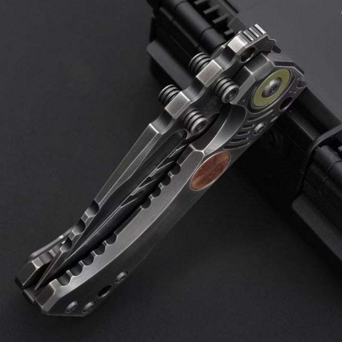 9" New CNC Large Z-Wear Steel Blade T4C Handle Outdoor Folding Knife VTF101