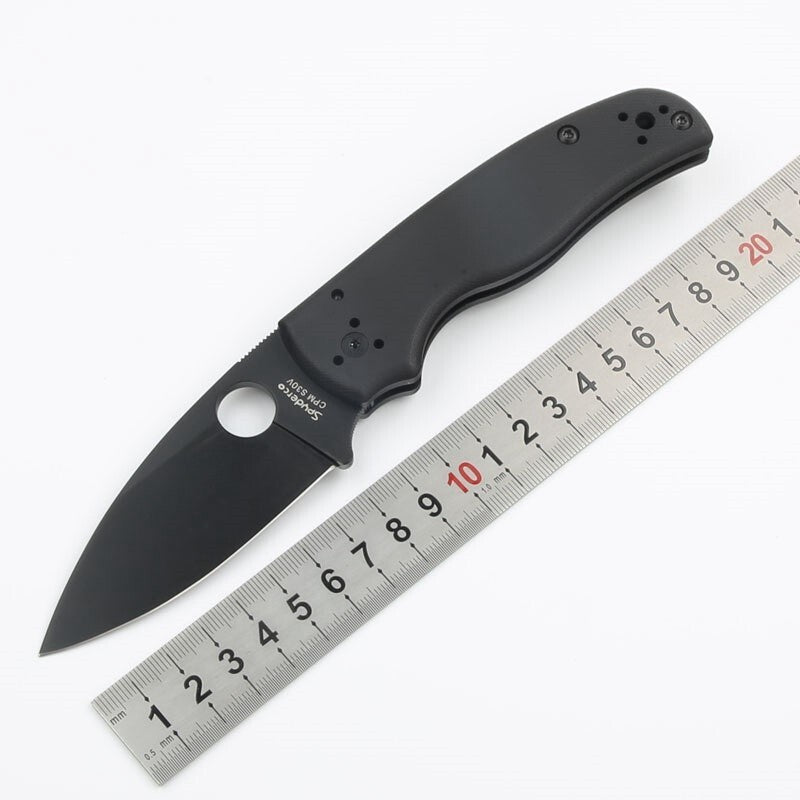 New S30V Blade Carbon Fiber Handle Lock Back Camping Folding Pocket Knife TF229