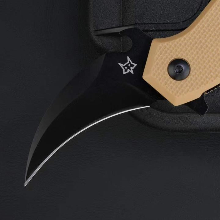 7''New Fast Opening N690 Blade Fiberglass Handle Folding Karambit Claw Knife C08