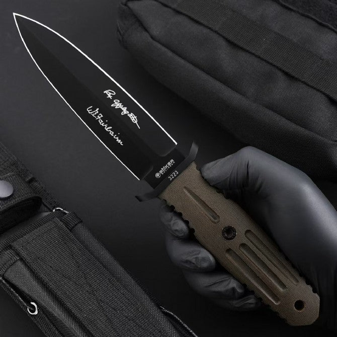 10'' New Double Edge 440C Blade Micata Handle Tactics Dagger Hunting Knife VTH87