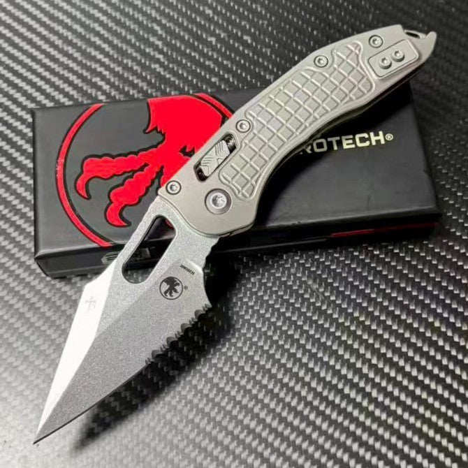 8.5'' New Stone Wash M390 Blade Full T4C Titanium Handle  Outdoor Folding Knife VTF64