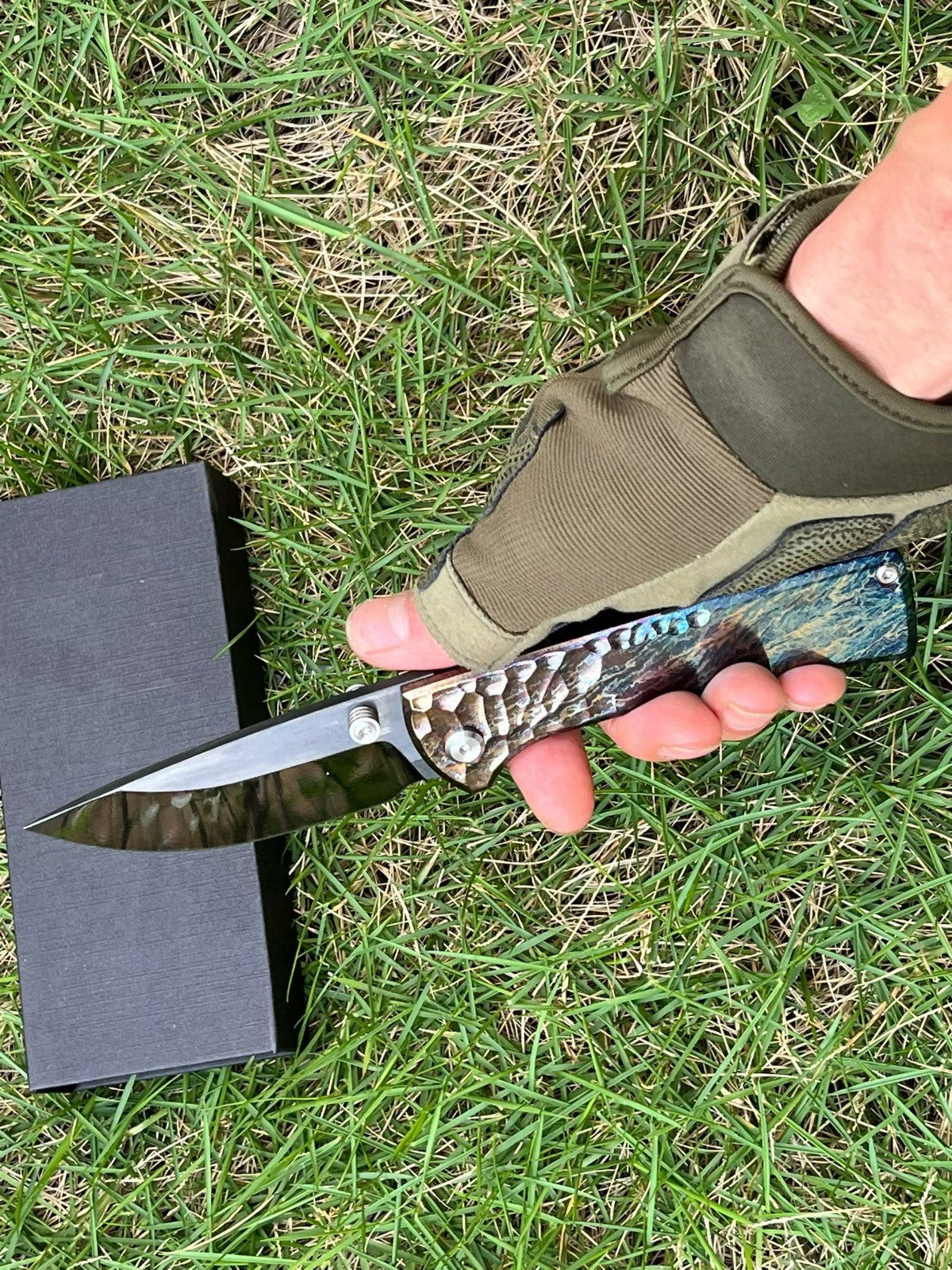 7'' New Folding Knife M390 Blade Full T4C Titanium Handle e Camping Knife VTF95B