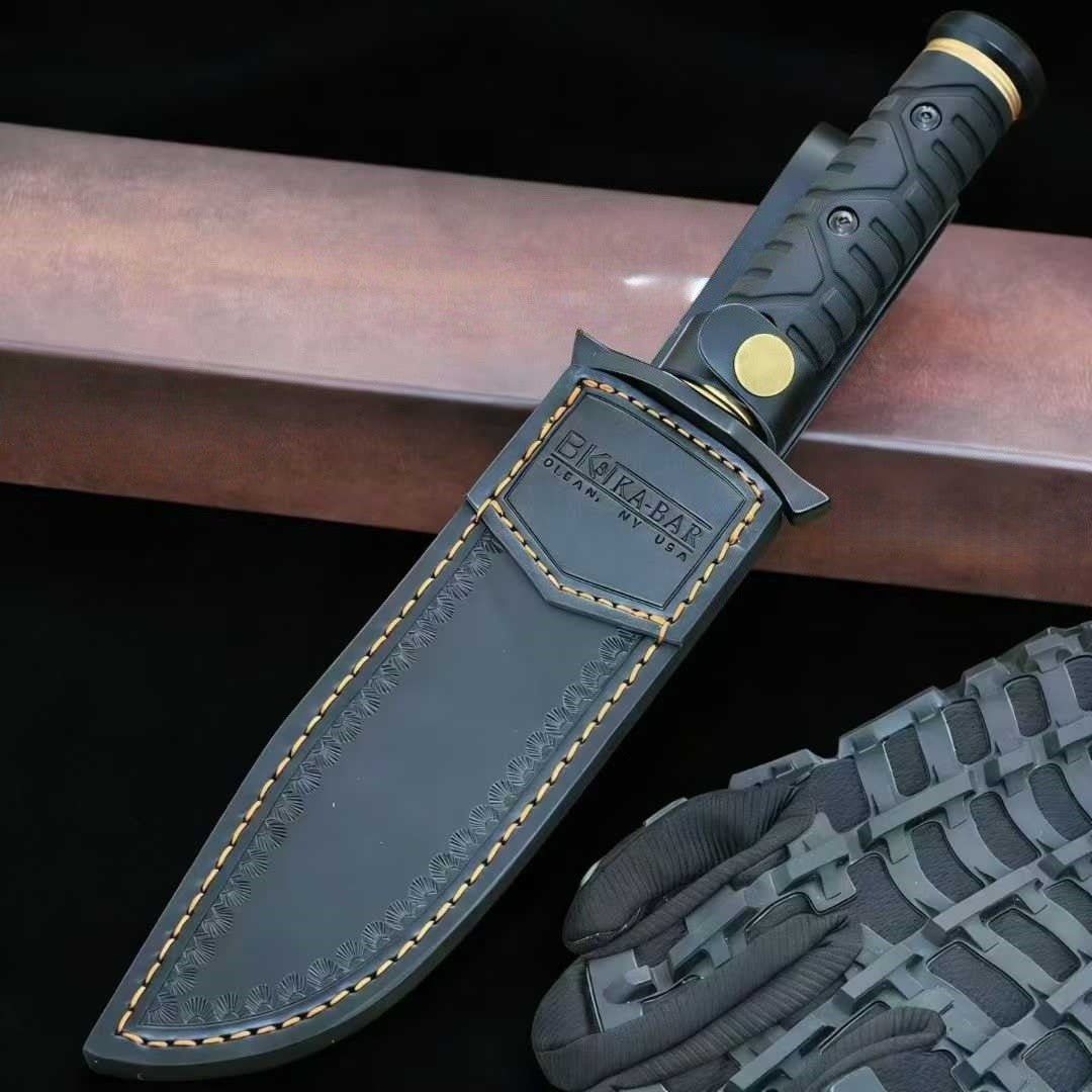1095Cro-Van Fixed Blade Rubber handle Full Tang Collection Outdoor Knife VTH184