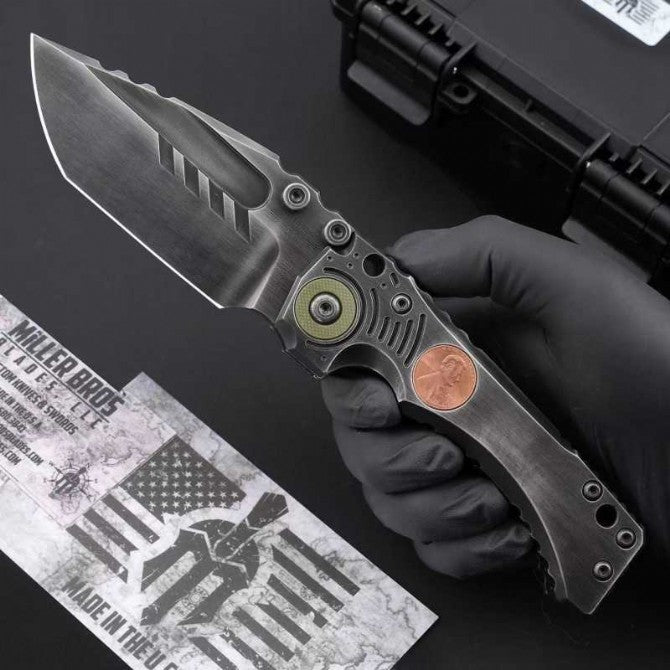 9" New CNC Large Z-Wear Steel Blade T4C Handle Outdoor Folding Knife VTF101