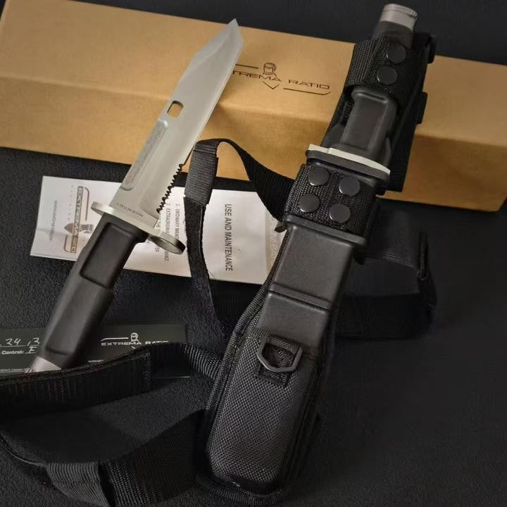 New N690 Steel Fixed Blade FORPRENE Handle Collection CampingOutdoor KnifeVTH15B