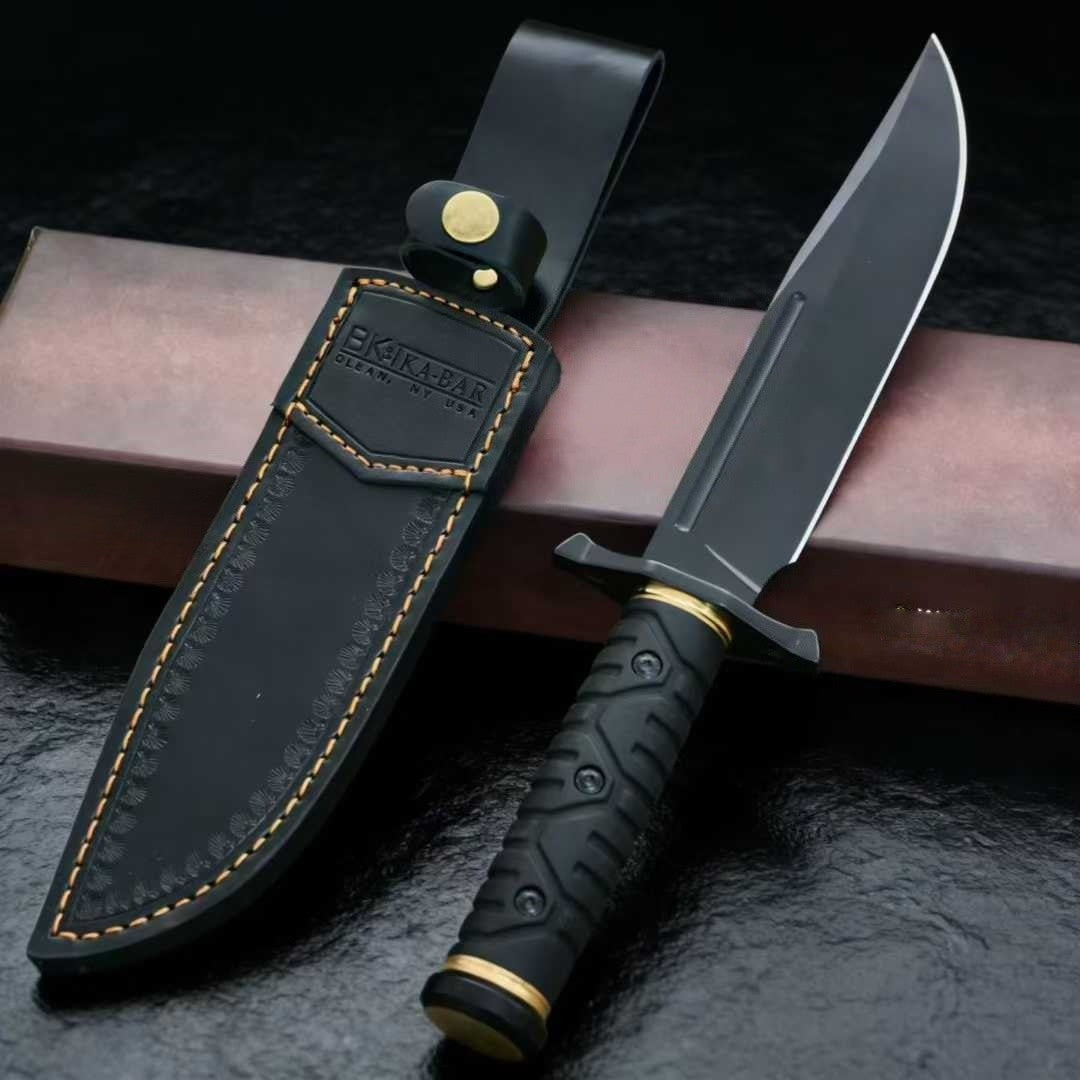 1095Cro-Van Fixed Blade Rubber handle Full Tang Collection Outdoor Knife VTH184