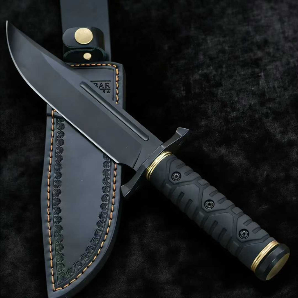 1095Cro-Van Fixed Blade Rubber handle Full Tang Collection Outdoor Knife VTH184