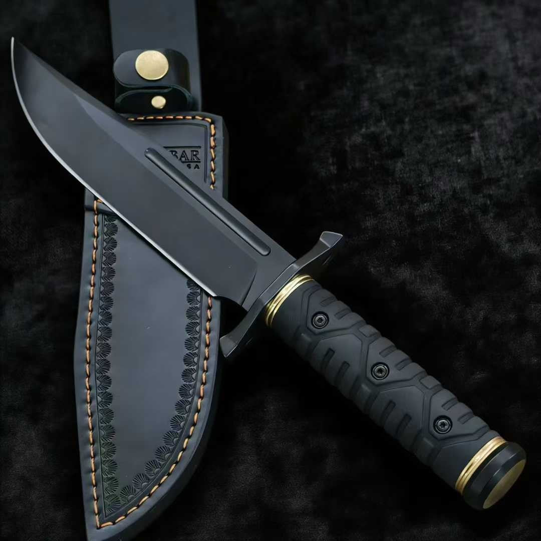 1095Cro-Van Fixed Blade Rubber handle Full Tang Collection Outdoor Knife VTH184