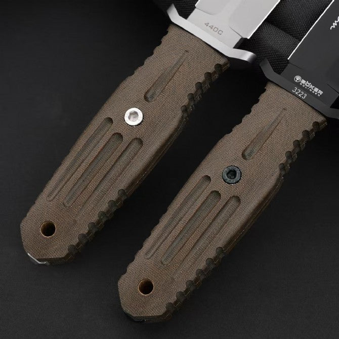 10'' New Double Edge 440C Blade Micata Handle Tactics Dagger Hunting Knife VTH87