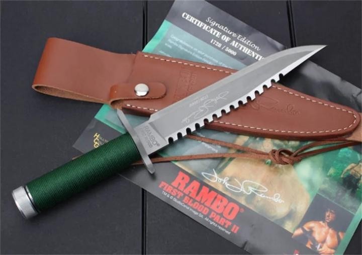 New Rambo 1/2 Hand Signed Version Camping Outdoor Utility Tool Knife VTH38