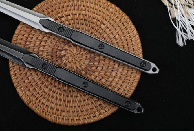 New DoubleEdge 440C Blade AluminumHandle Tactics Boot Dagger Hunting Knife VTH68