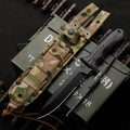 New CPM-magnacut Fixed Blade Linen Handle Collection Outdoor Tool  Knife VTH118
