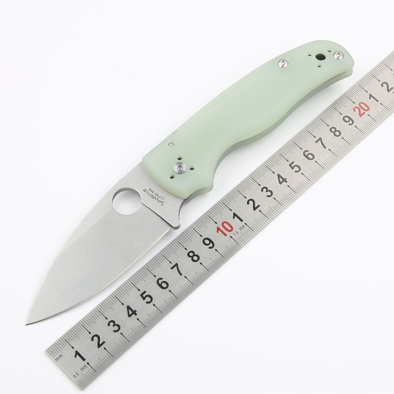 New S30V Blade Carbon Fiber Handle Lock Back Camping Folding Pocket Knife TF229