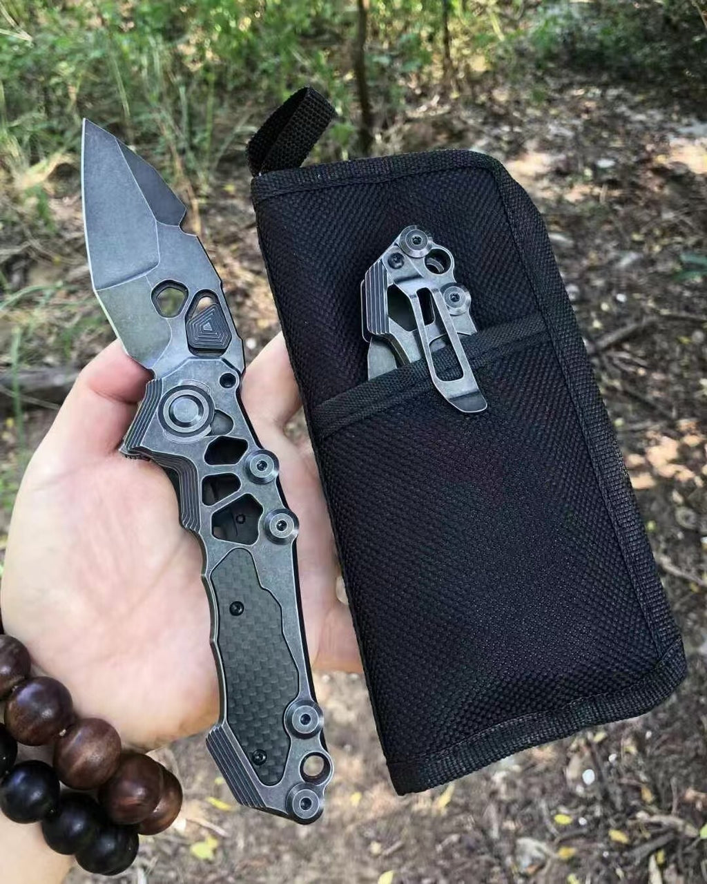 9'' New D2 Blade Steel Handle Camping Outdoor Utility Tool Folding Knife DF29