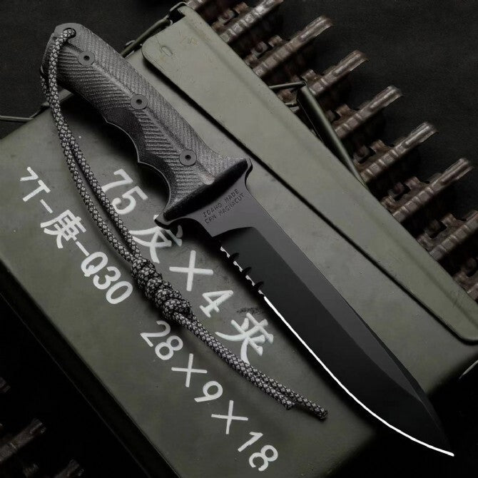 New CPM-magnacut Fixed Blade Linen Handle Collection Outdoor Tool  Knife VTH118