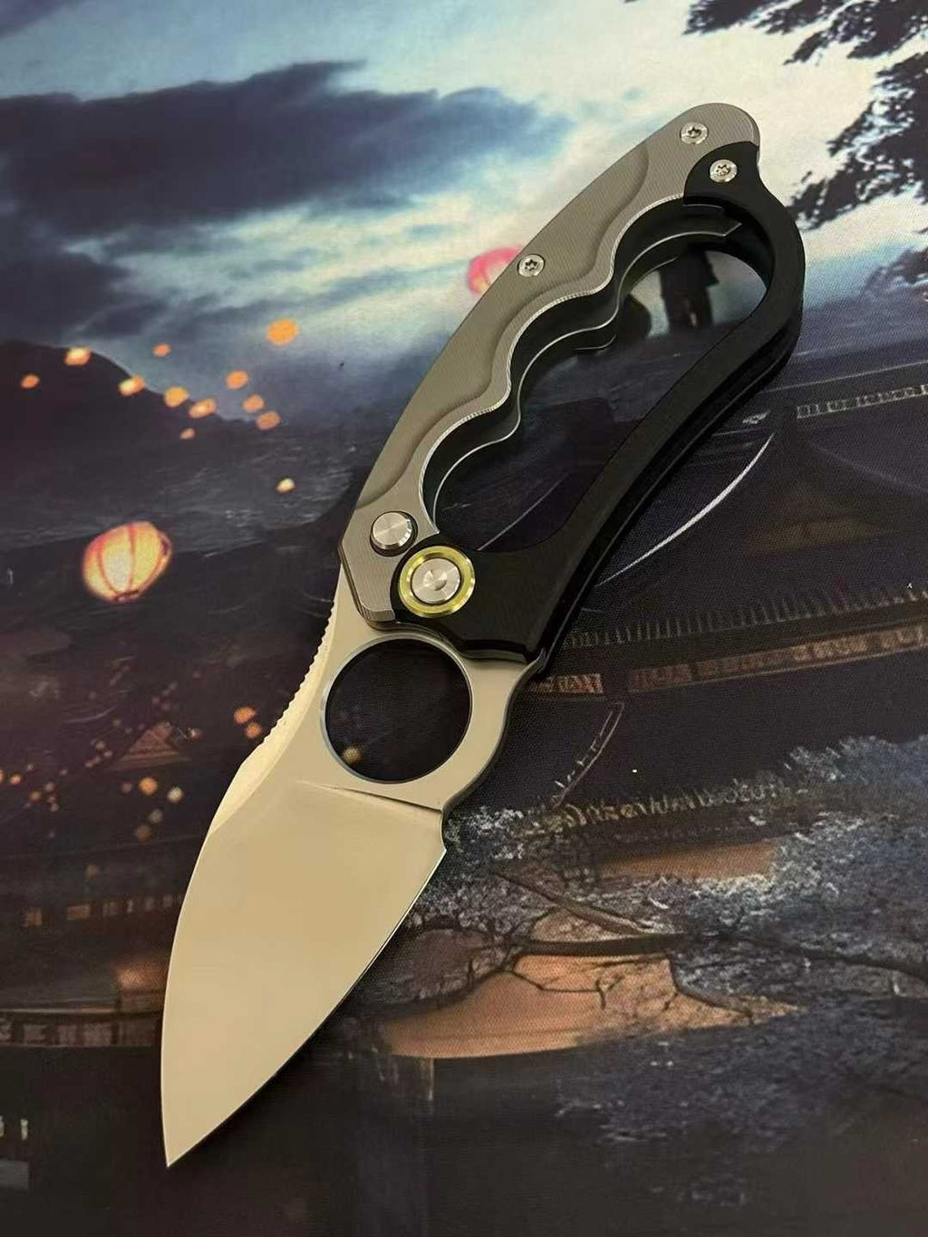 New Manual Folding Knife D2 Steel Blade T4C Alloy + G10 Handle PocketKnife