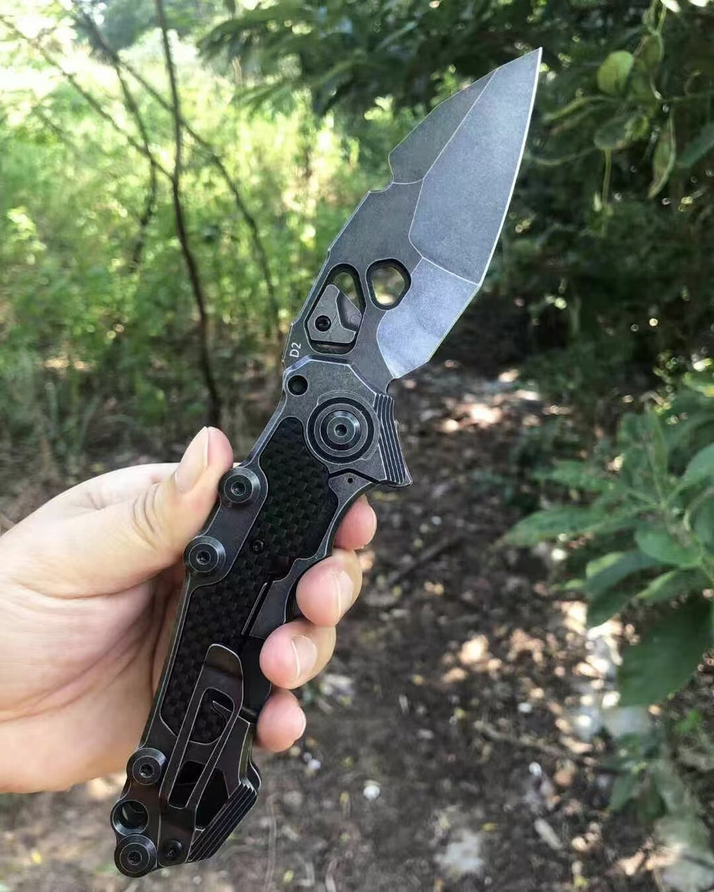 9'' New D2 Blade Steel Handle Camping Outdoor Utility Tool Folding Knife DF29