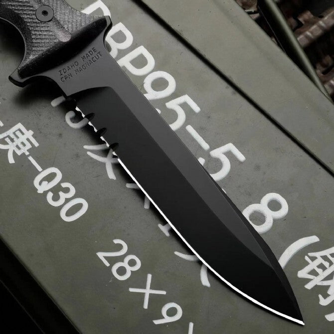 New CPM-magnacut Fixed Blade Linen Handle Collection Outdoor Tool  Knife VTH118