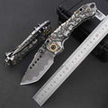 10" New CNC Large Z-Wear Steel Blade T4C Handle Camping Folding Knife VTF60