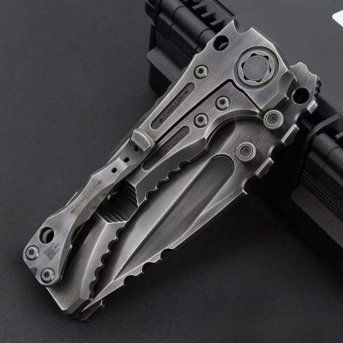 9" New CNC Large Z-Wear Steel Blade T4C Handle Outdoor Folding Knife VTF101