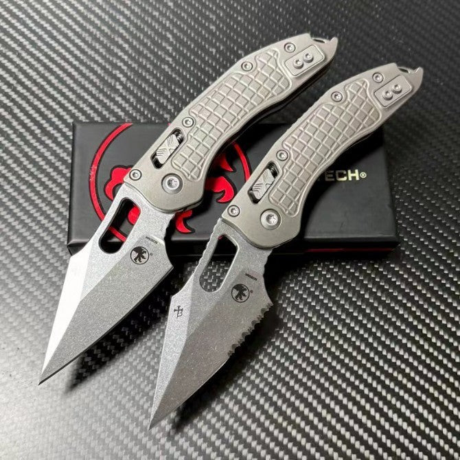 8.5'' New Stone Wash M390 Blade Full T4C Titanium Handle  Outdoor Folding Knife VTF64