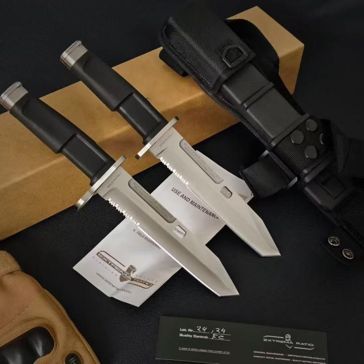 New N690 Steel Fixed Blade FORPRENE Handle Collection CampingOutdoor KnifeVTH15B