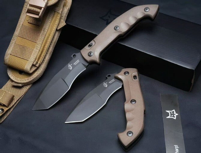 12" New Large N690 Blade Survival Nylon Fiber Glass Handle Folding Knife VTF500