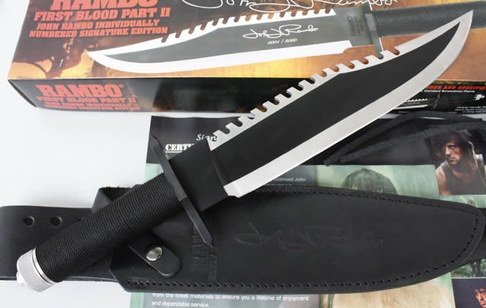 New Rambo 1/2 Hand Signed Version Camping Outdoor Utility Tool Knife VTH38