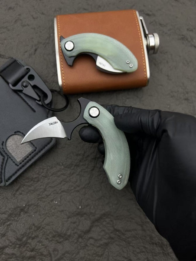 3'' New Mini 14C28N Steel Blade G10 Handle OutdoorEDCPocket Folding Knife VTF33