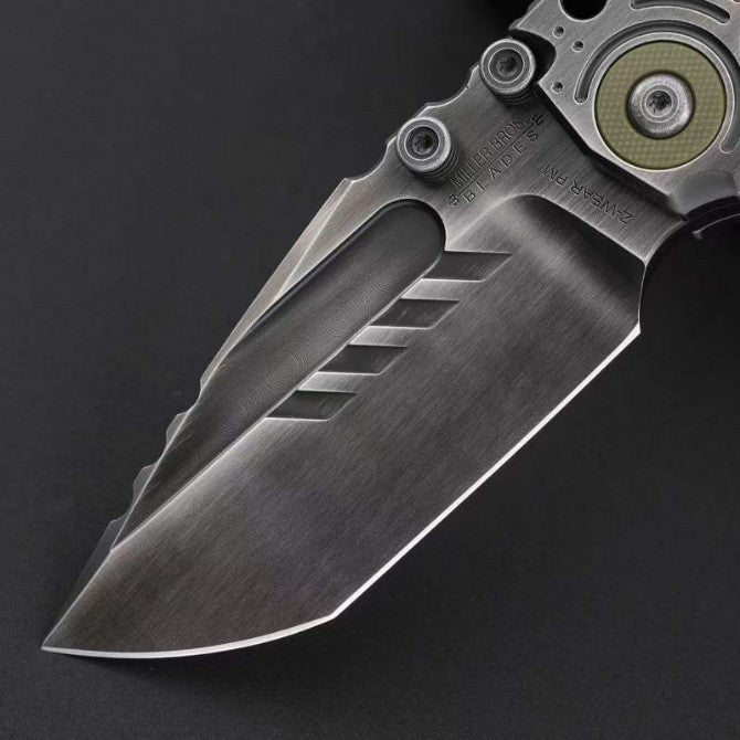 9" New CNC Large Z-Wear Steel Blade T4C Handle Outdoor Folding Knife VTF101