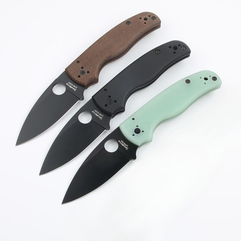 New S30V Blade Carbon Fiber Handle Lock Back Camping Folding Pocket Knife TF229